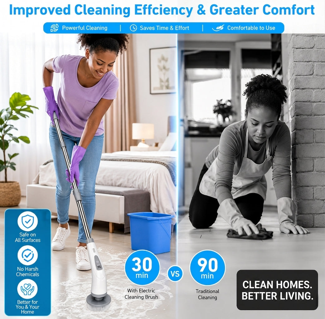 GrimeBeGone Electric Spin Scrubber